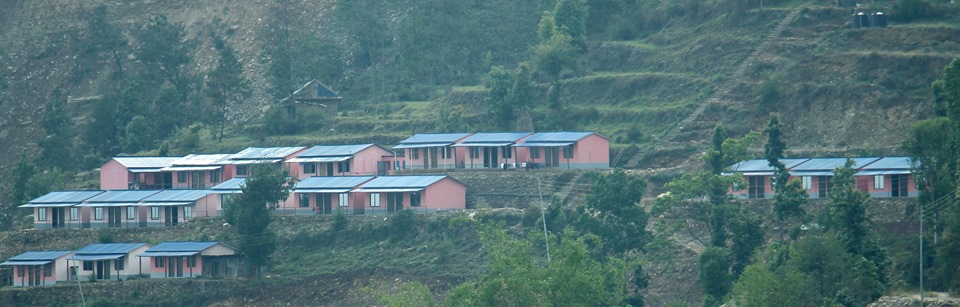 A view of newly built settlement